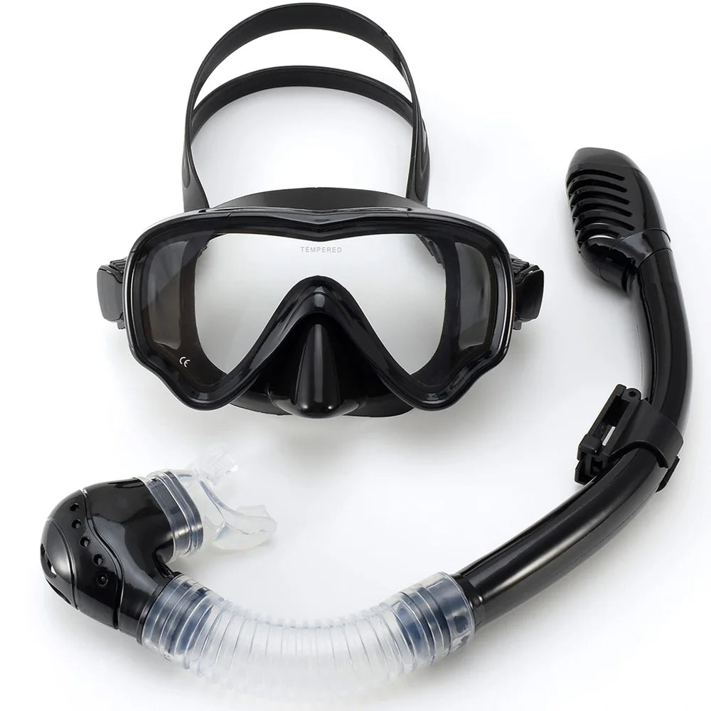 BowLift | AquaJuni Kids Diving Mask with Snorkel | Anti-Fog & Leak-Proof | Tempered Glass & Silicone | For Boys & Girls 7–15 Years