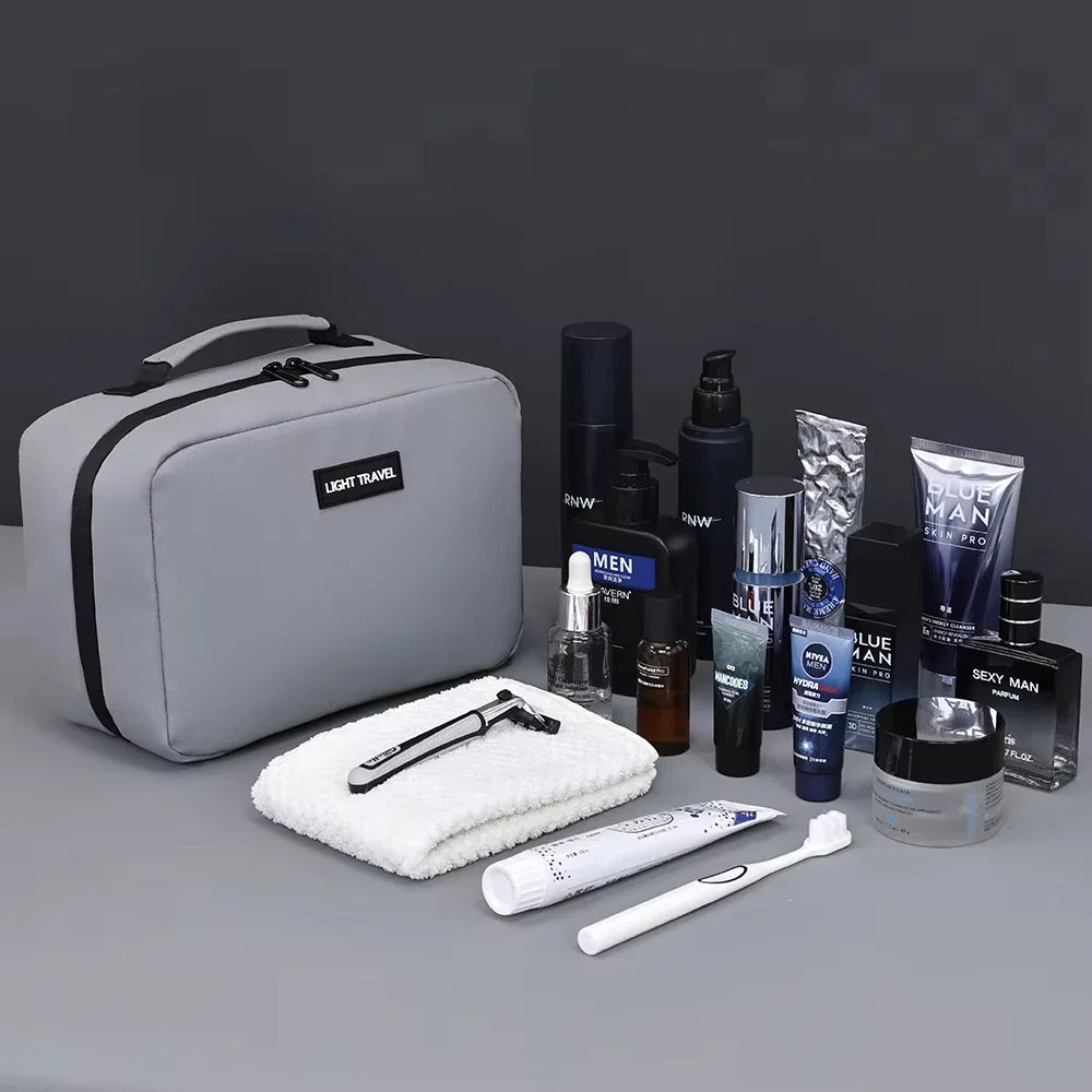 BowLift | Packvard Men's Toiletry Bag Travel | 24×16×11 cm | Water-repellent & Tear-resistant | With Carry Handle & Plenty of Storage