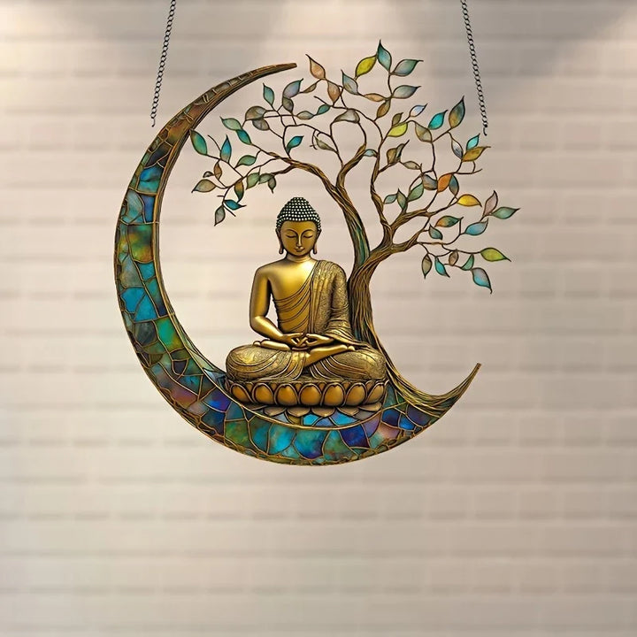 BowLift | Acrylic Sun Catcher ZenLight | 2D Buddha Decor | Window & Home Accessory | Spiritual Room Design