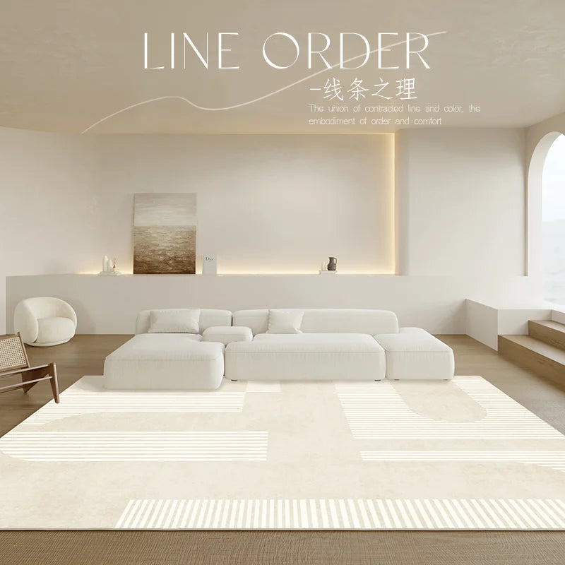 BowLift | Japanese Minimalist Plush Area Rug Non-Slip Soft Rug Bedroom Living Room Large Surface