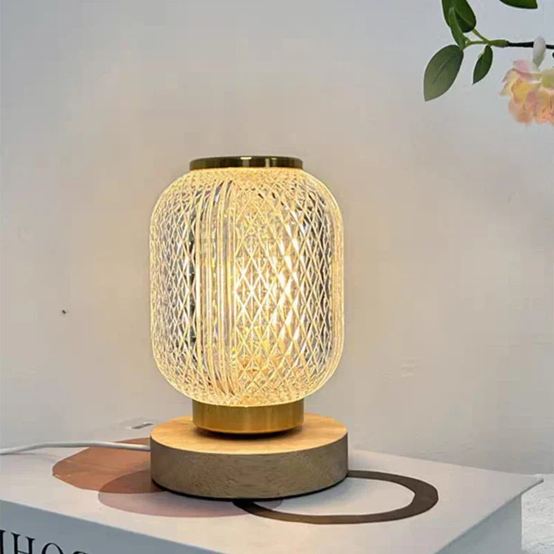 BowLift | Dimmable Crystal Table Lamp - Stylish Golden Dimmable Table Lamp with Luxurious Crystal Design