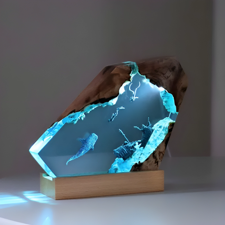 BowLift | Deep Ocean Resin Decorative Night Lamp