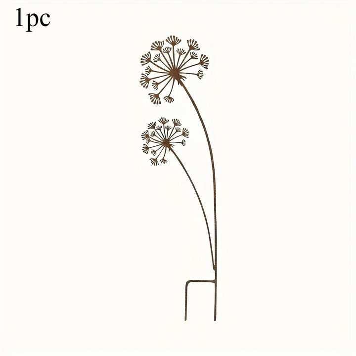 BowLift | Florandis Metal Garden Stake Flower | Decorative Stake for Balcony, Bed & Plant Pot | Weatherproof & Detailed