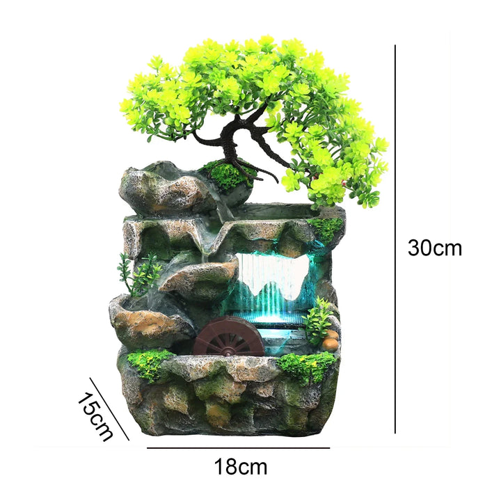 Natural Mini Tree Waterfall Desk Fountain | Bowlift