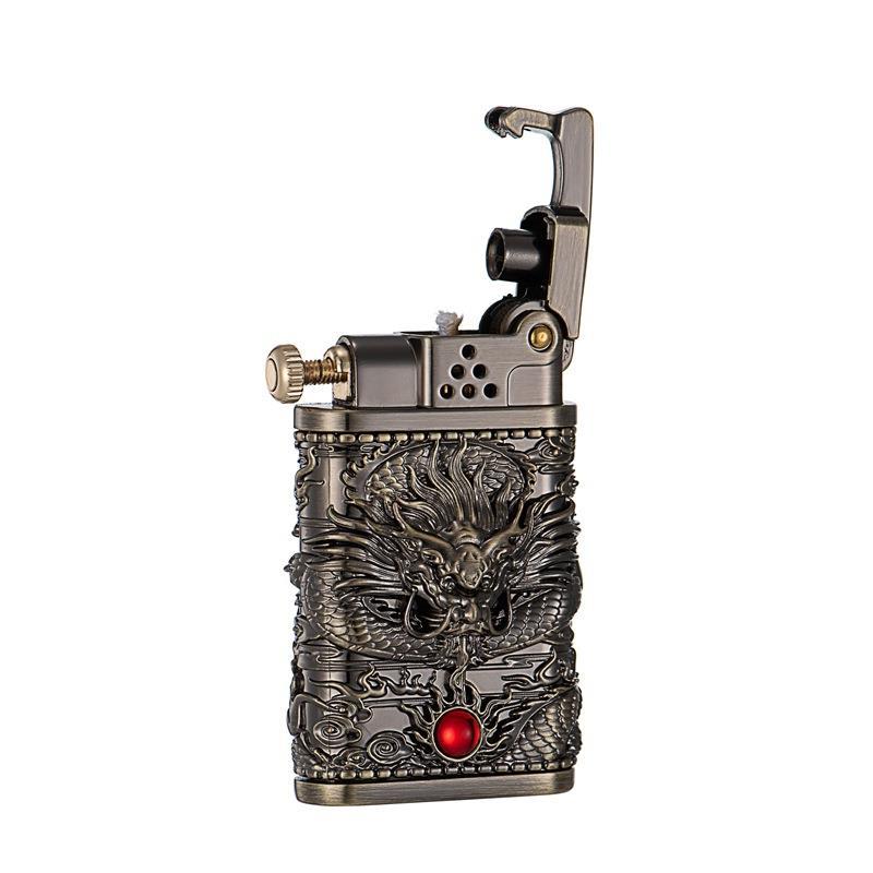 Dragon Wings Brass Kerosene Lighter | Bowlift
