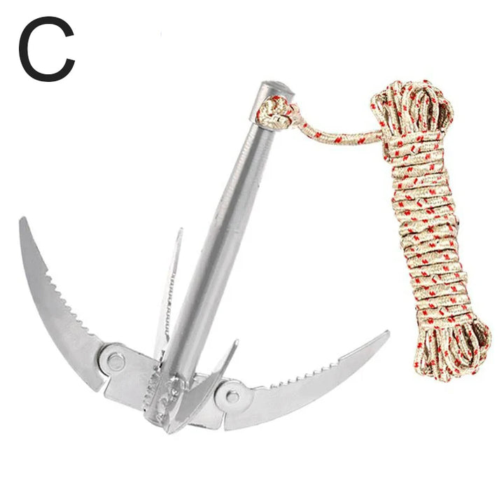 BowLift | AquaGripX Folding Anchor for Boats | Robust Grip Hook with Rope | Foldable & Rustproof | For Kayak, Canoe & Fishing Accessories