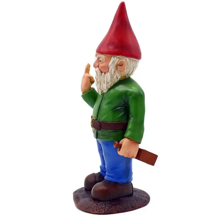 BowLift | Funny Drunk Gnome Figurine with Middle Finger for Garden and Grass Field