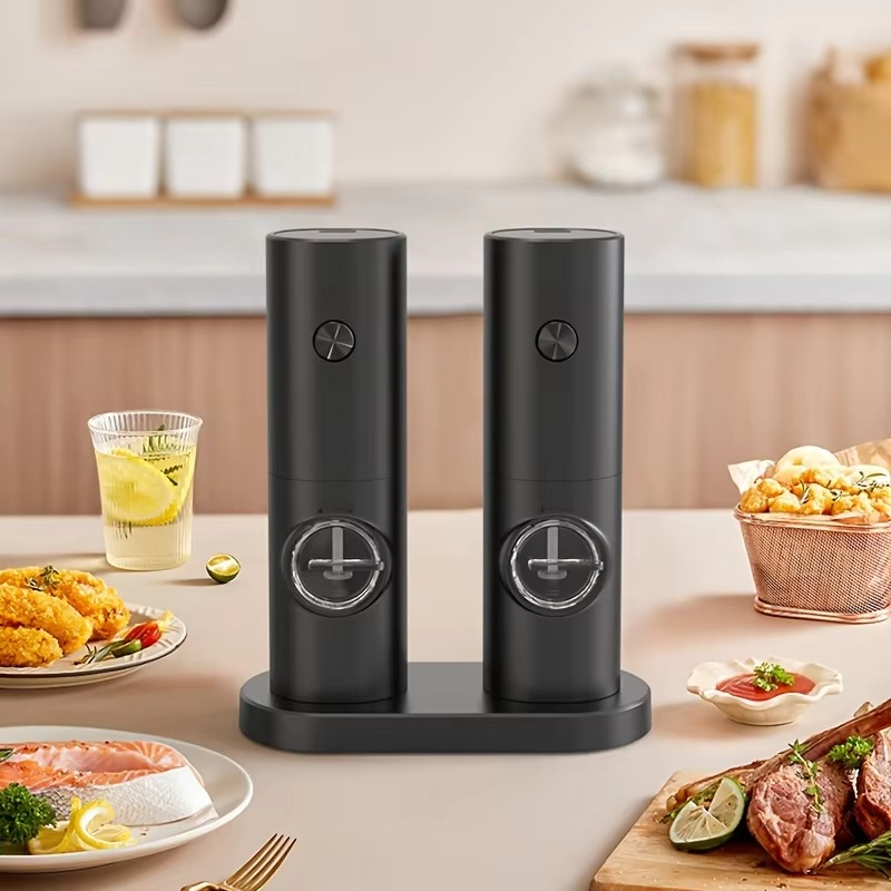 BowLift | Electric Pepper and Salt Grinder Set with Adjustable Coarseness and LED Light