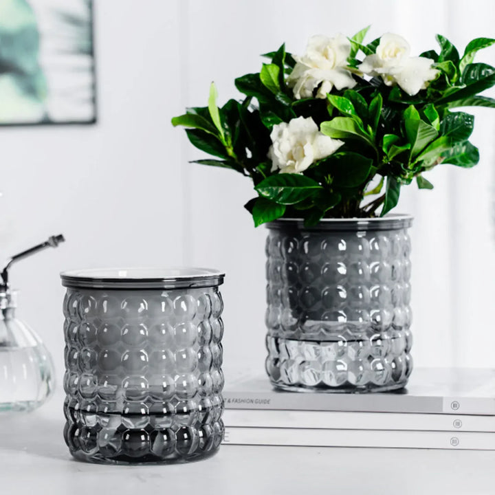 BowLift | Hydropura Flowerpot | Self-watering & Soil-free | Modern & Easy to Care | Set of 3