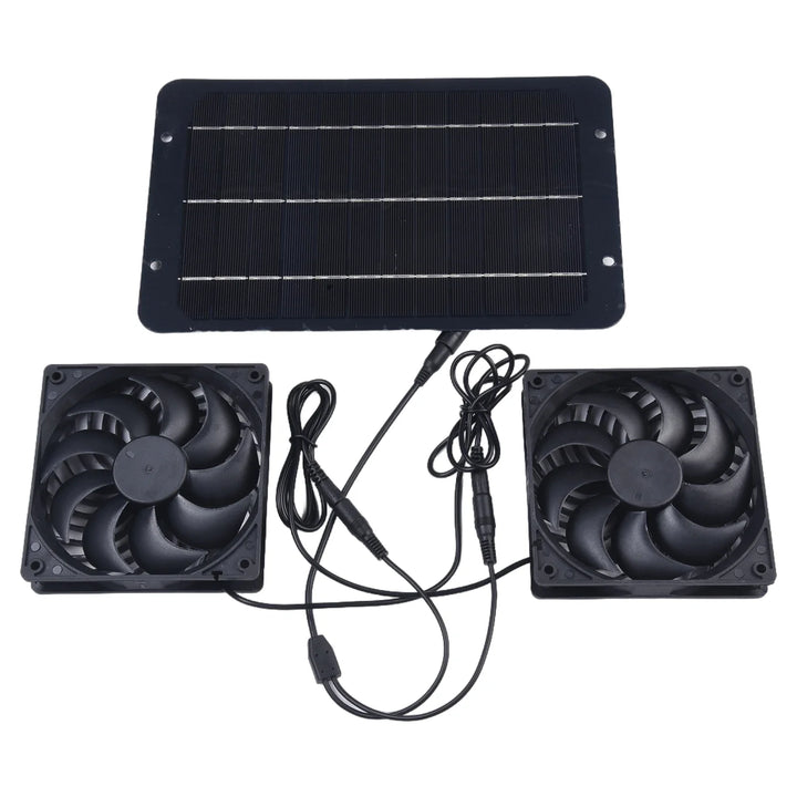 BowLift | AirSol Duo Ventilation System | Solar-powered Dual Exhaust Fans | 10W | For Greenhouse, Livestock Barn & Outdoor Applications