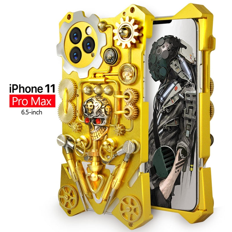 BowLift | Mechanic Skull Cyberpunk Style iPhone Case