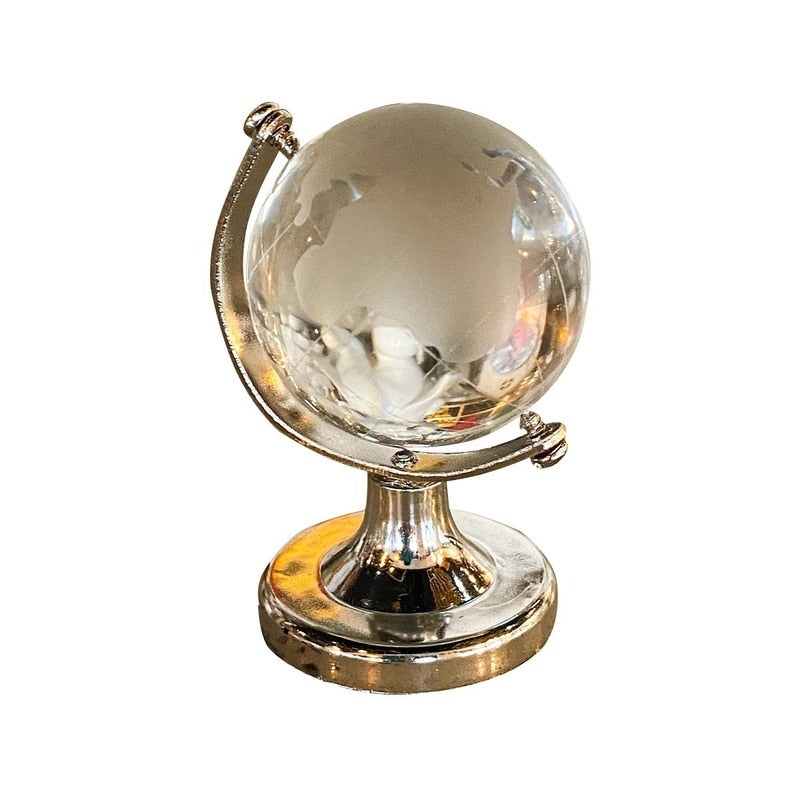 Crystal Transparent Miniature Glass Earth Globe | Bowlift