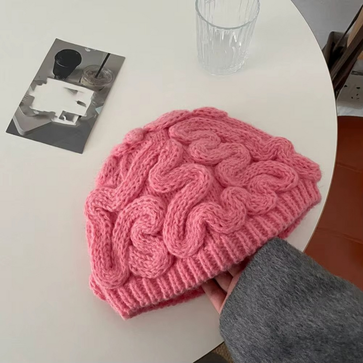 BowLift | Too Much IQ Knitted Brain Beanie