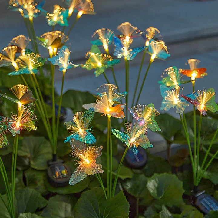 BowLift | SolaraGlow Butterfly Light | Solar Powered & Color Changing | Weatherproof | 72 cm Height