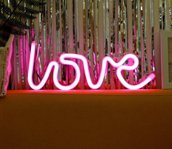 BowLift | Love Neon Letters | Create a romantic scene