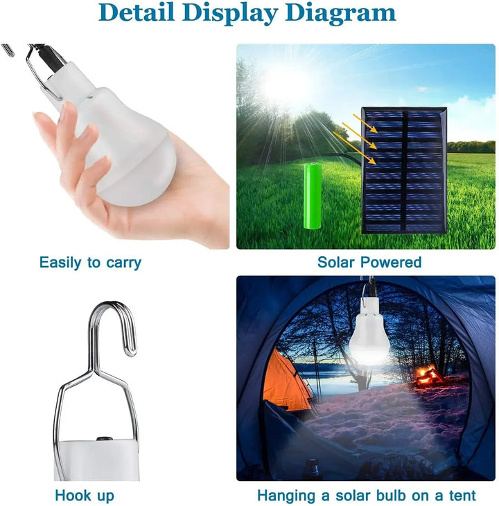 BowLift | Solar-LED lamp LumiCamp Pro | Rechargeable via USB & Solar | Waterproof IP55 | Portable emergency lighting solution with dimming function