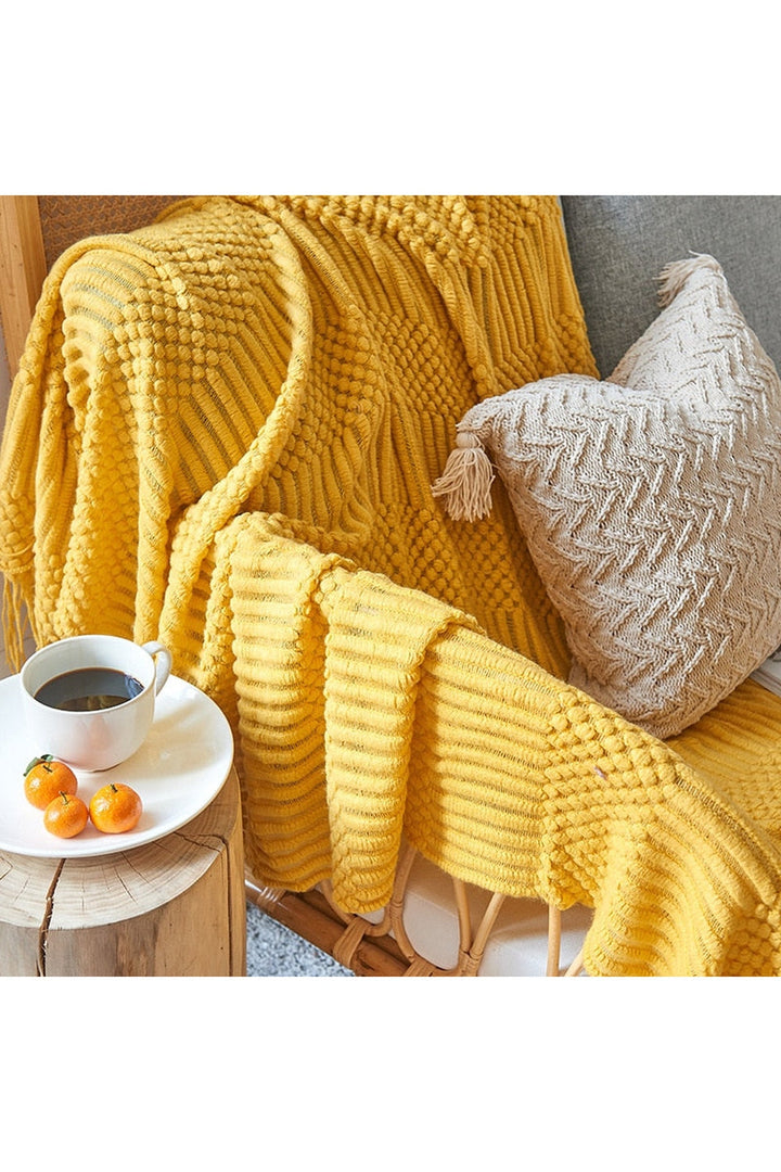 Solid Color Sofa Blanket | Bowlift