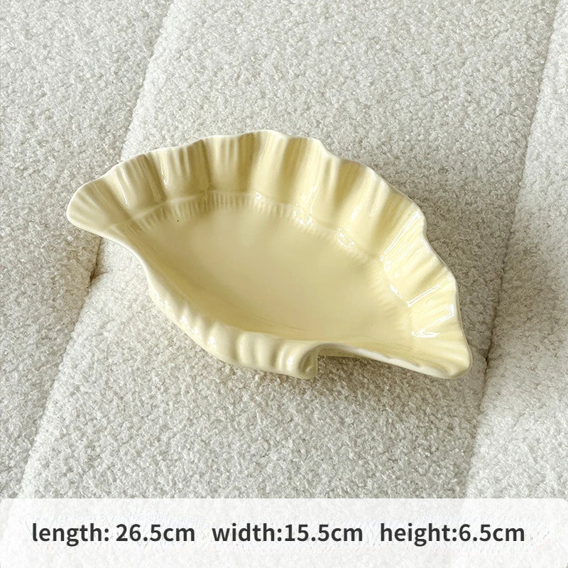 BowLift | Cream Ceramic Shell Plate