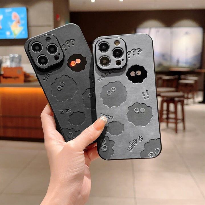 BowLift | Cute Monster Shockproof Leather iPhone Case