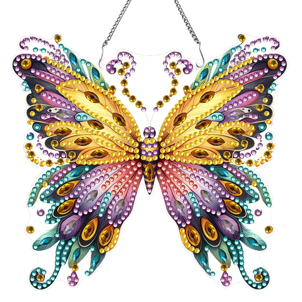 BowLift | Butterfly Pendant | 5D DIY Diamond Painting | Double-Sided Acrylic | Sparkling Window Decoration