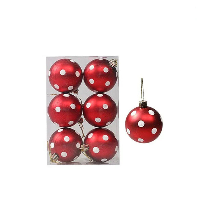 Elegant Snowflake Christmas Baubles Set – High-quality Christmas ornaments in red, white and gold, perfect for festive tree decoration at Christmas | Bowlift