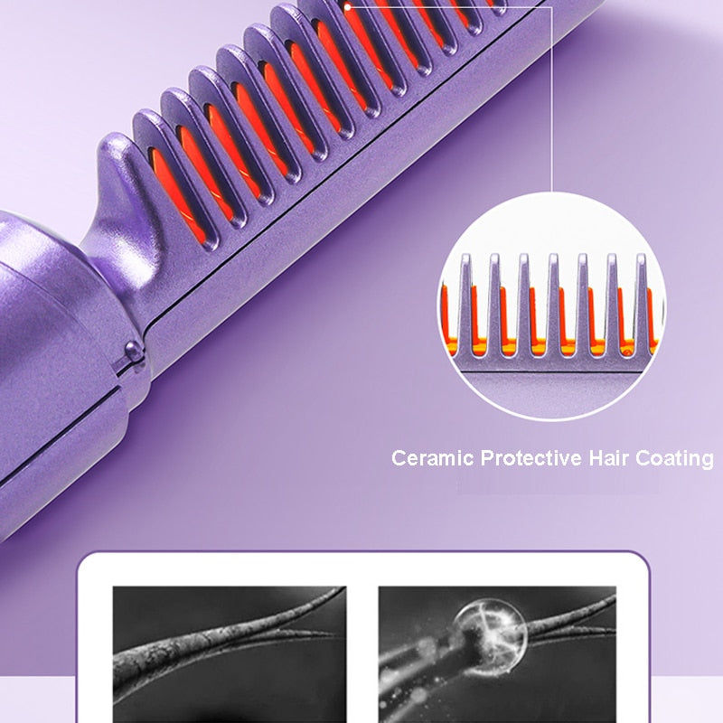 BowLift | USB Powered Smart Heat Iron Comb Hair Straightener