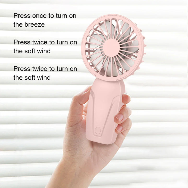 Portable Handheld Mini Fan – Lightweight ABS USB Rechargeable Pocket Fan for On-the-Go Cooling | Bowlift