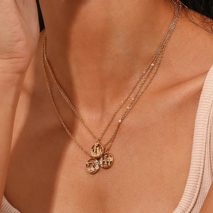 BowLift | 18k Landmark Adventures Travelers Necklace