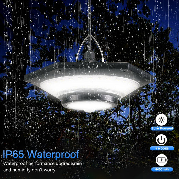 BowLift | SolarHalo | 228 LED Solar Ceiling Lamp | 360° Light Angle | With Remote Control & Motion Sensor | 4400mAh Battery