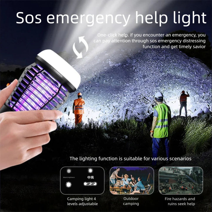 BowLift | Mosquito lamp Lumava Pro | 4-in-1 Camping light with insect killer & SOS function | Rechargeable with USB-C & 2000 mAh battery