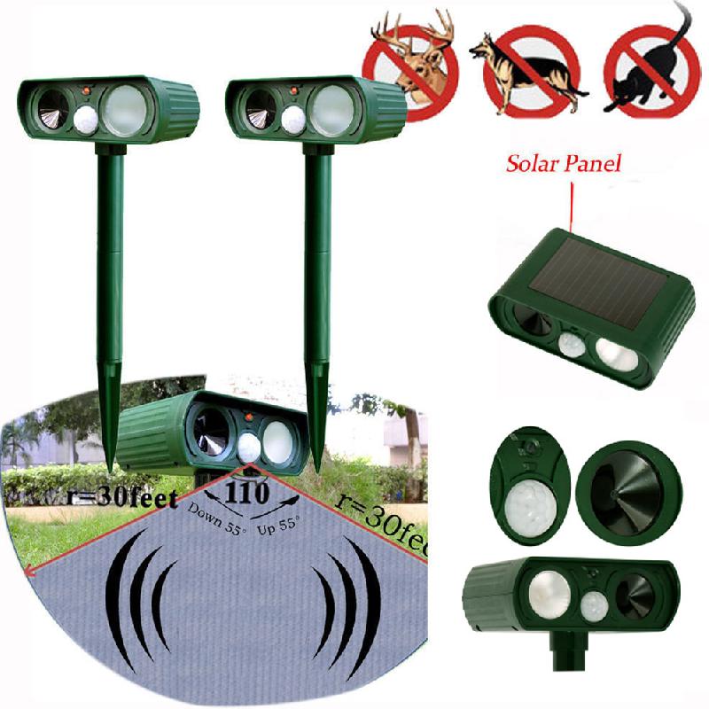 Solar Powered Ultrasonic Animal Repeller | Bowlift