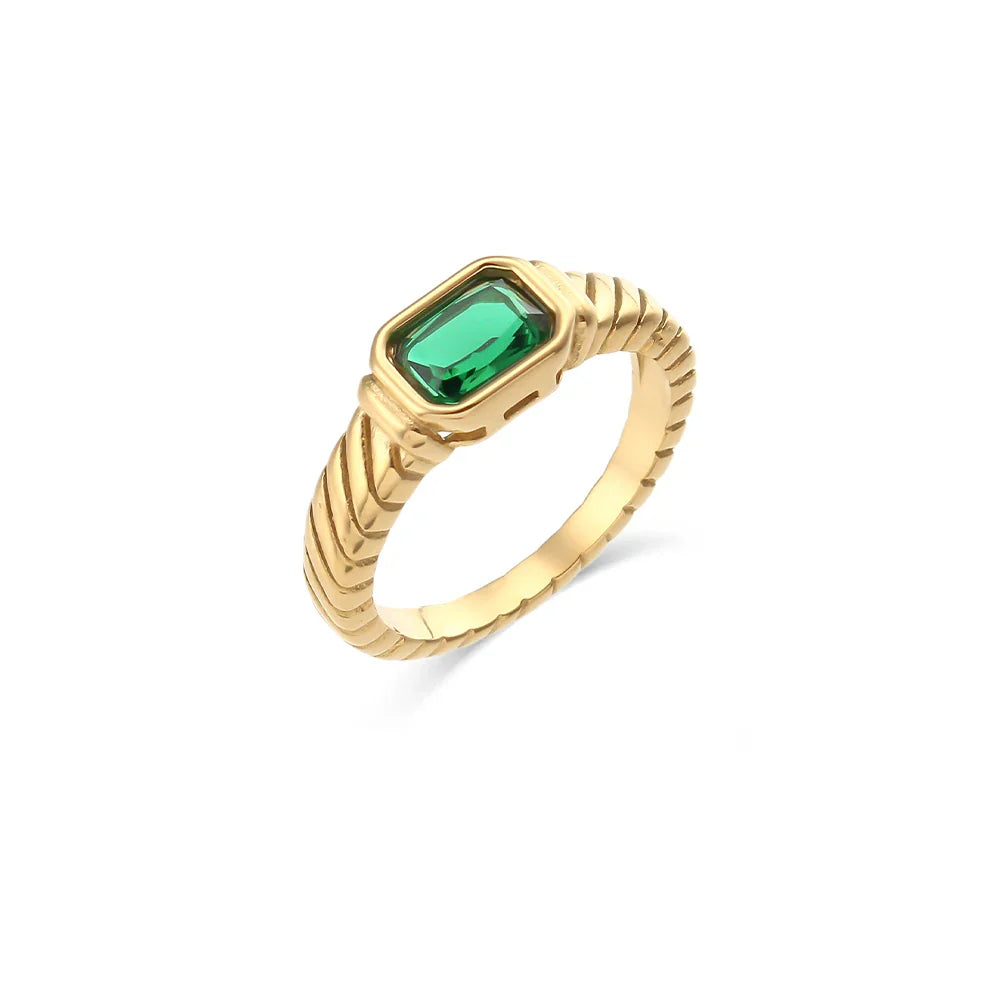 BowLift | Cross Striped Baguette Diamond Ring