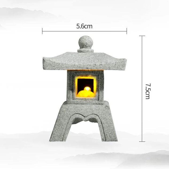 BowLift | SereniStone Mini-Pagoda | Sandstone Decor | For Garden & Bonsai | Zen Flair