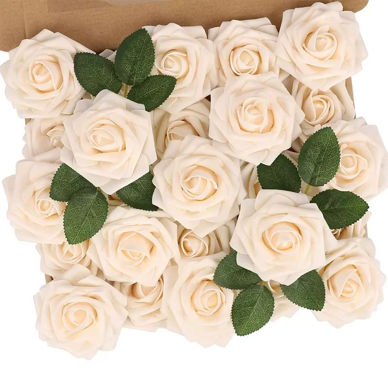 BowLift | Realistic Red Artificial Roses with Stems (Pack of 25/10)