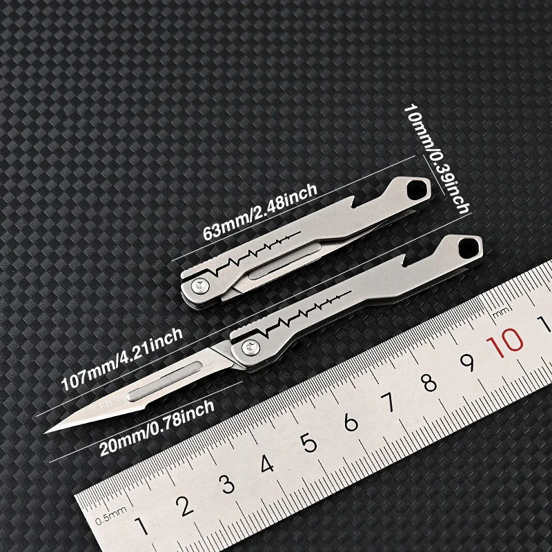 Titanium All-Purpose Foldable Sharp Cutter Knife | Bowlift