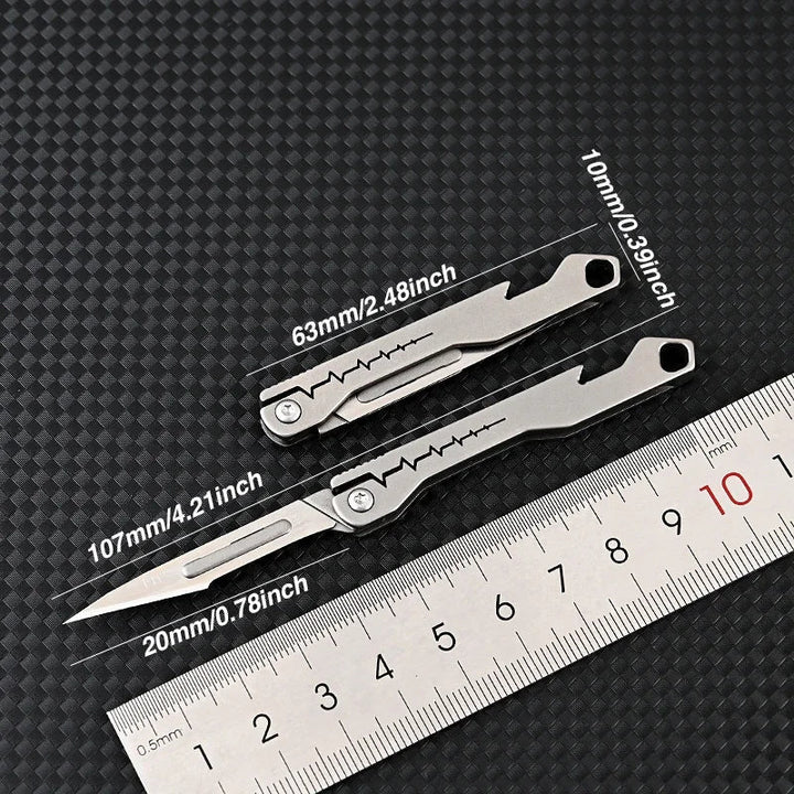 Titanium All-Purpose Foldable Sharp Cutter Knife | Bowlift