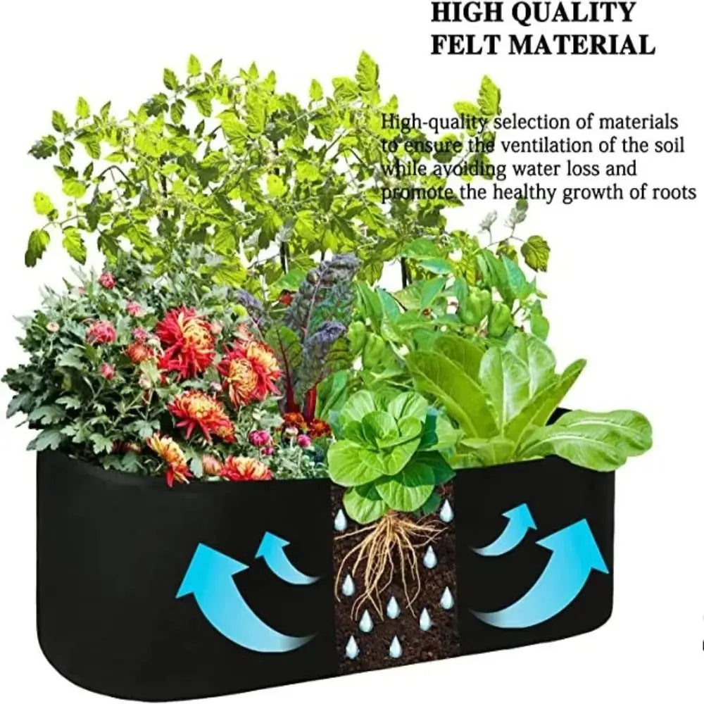 BowLift | Florabrix Plant Bag | Rectangular Planting Bag Made of Non-Woven Fabric | With Handles & Drainage | For Vegetables, Flowers & Herbs