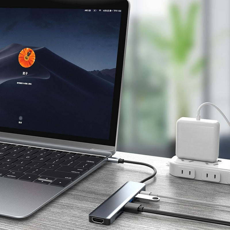 BowLift | Thunderbolt 3 USB-C Hub with HDMI, PD, SD/TF for MacBook Air M1 and iPad Pro