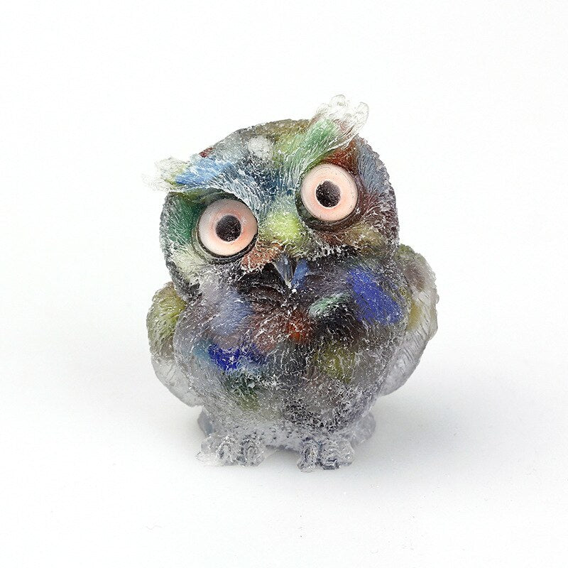 BowLift | Natural Crystal Owl Figurine: Handmade Collector's Item