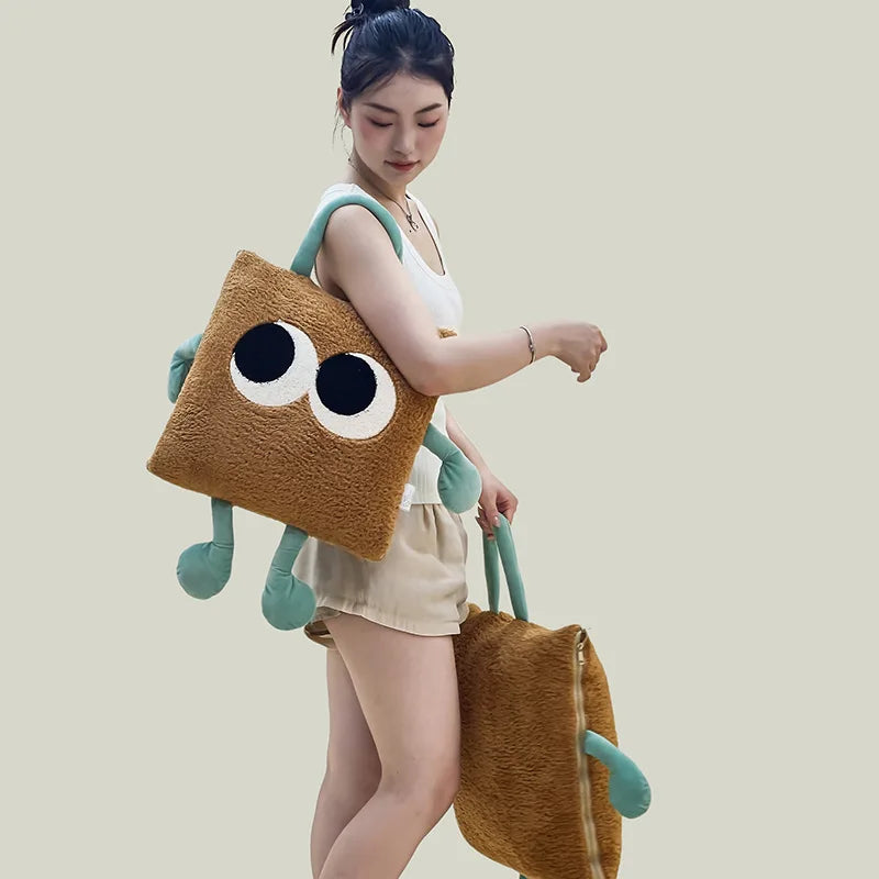 BowLift | Cute Monster Portable Soft Throw Pillow Blanket