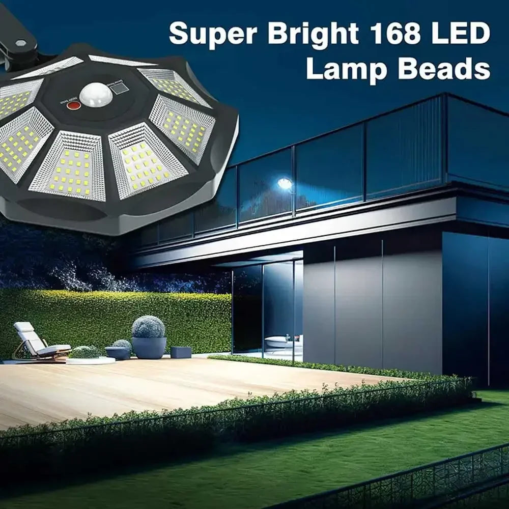 BowLift | Solarkon OctaBeam | 168 LED Solar Light | 360° Wide Angle ...