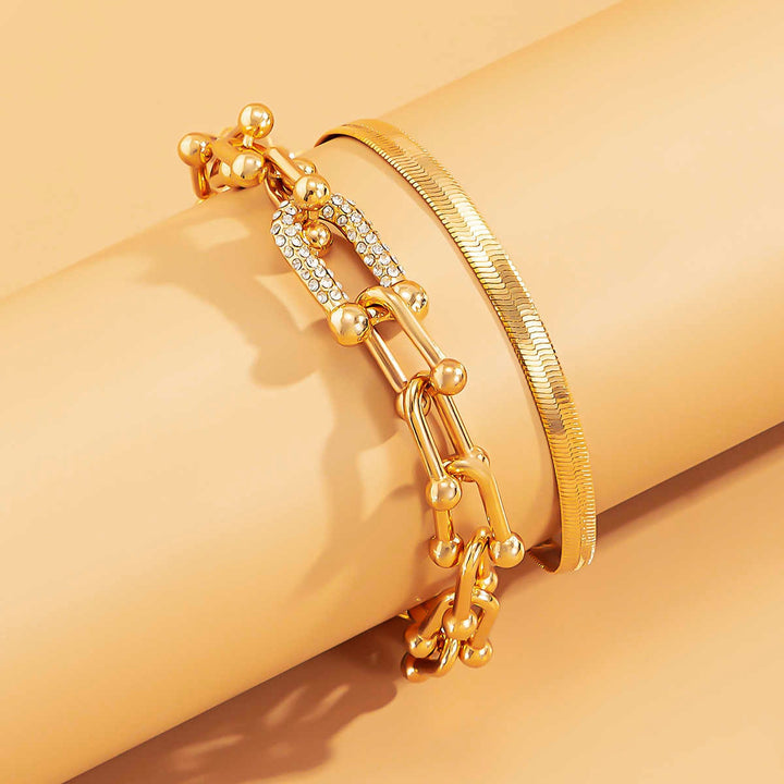 Stunning Bracelet Duo | Exquisite 2-Piece Set in Gold or Silver Bowlift