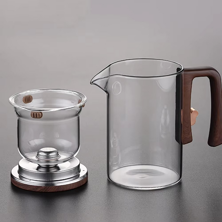 BowLift | Magical Glass Teapot with Built-In Strainer and Heat-Resistant Handle