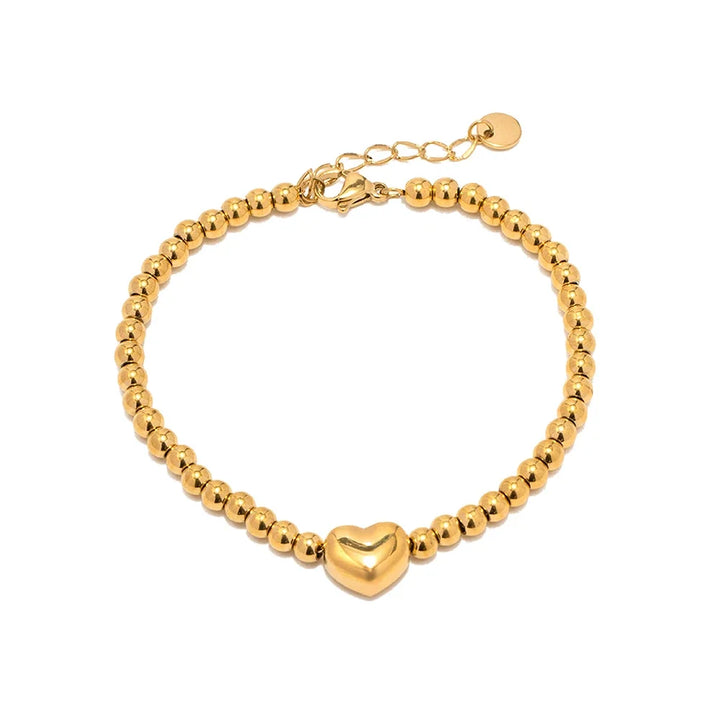 BowLift | 18k Classy Beaded Heart Bracelet