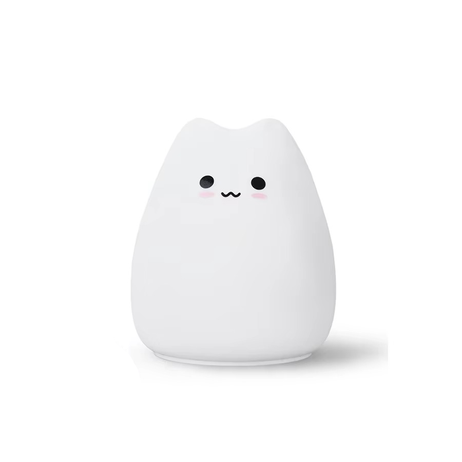 BowLift | Charming Cat Silicone Night Light with 7-Color Touch Sensor