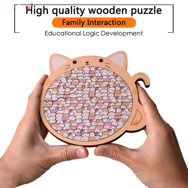 BowLift | Wooden Cat Craze Wooden Art Puzzle