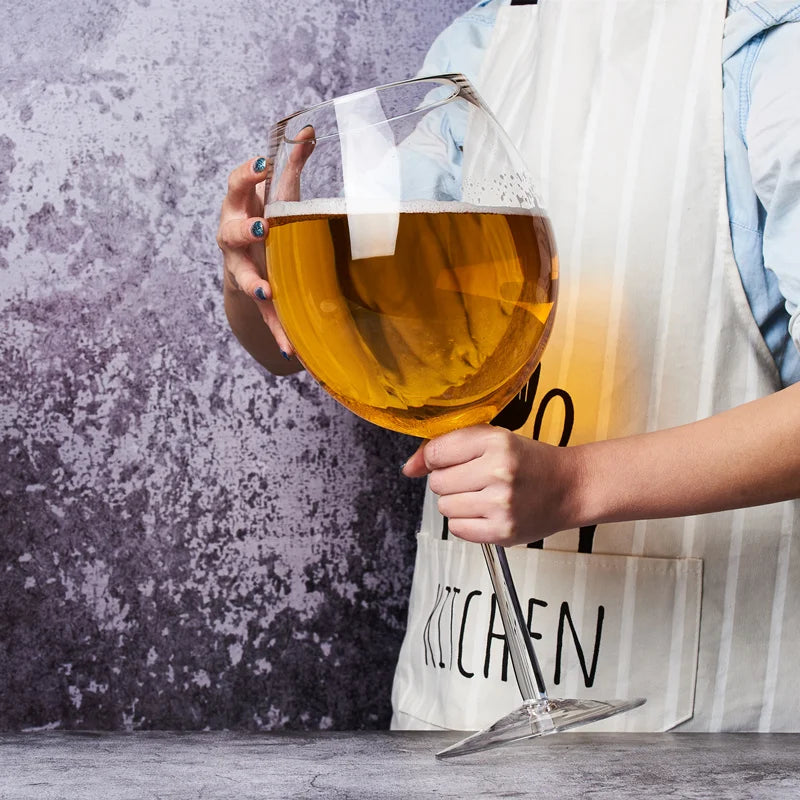 BowLift | Huge 106 Oz Wine Glass and Beer Mug Combo - 3000ML Extra Large Crystal Glass for Parties, Weddings, and Celebrations
