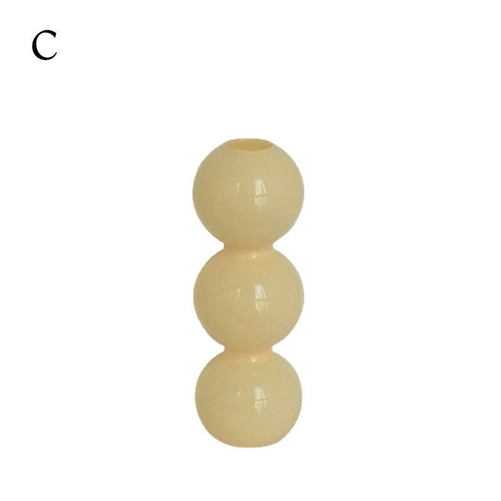 Ivory Glass Candleholder | Bowlift