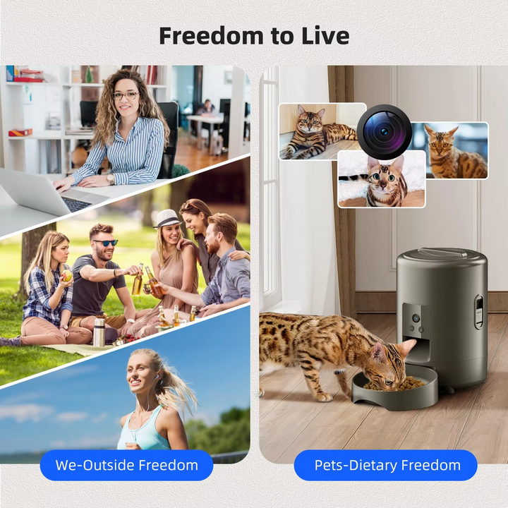 BowLift | Smart 68oz Automatic Pet Feeder with Camera & WiFi Control