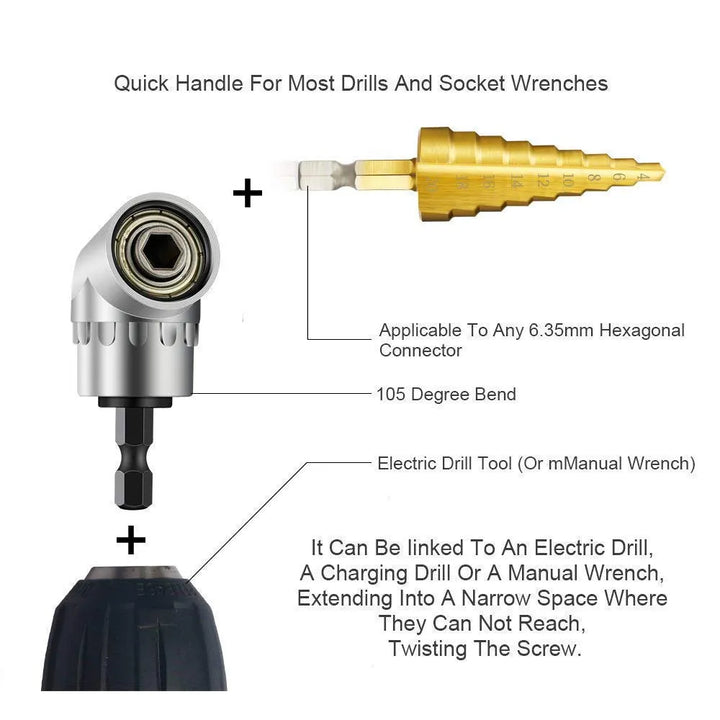 BowLift | 360 Degree Right Angle Drill Extension Tool